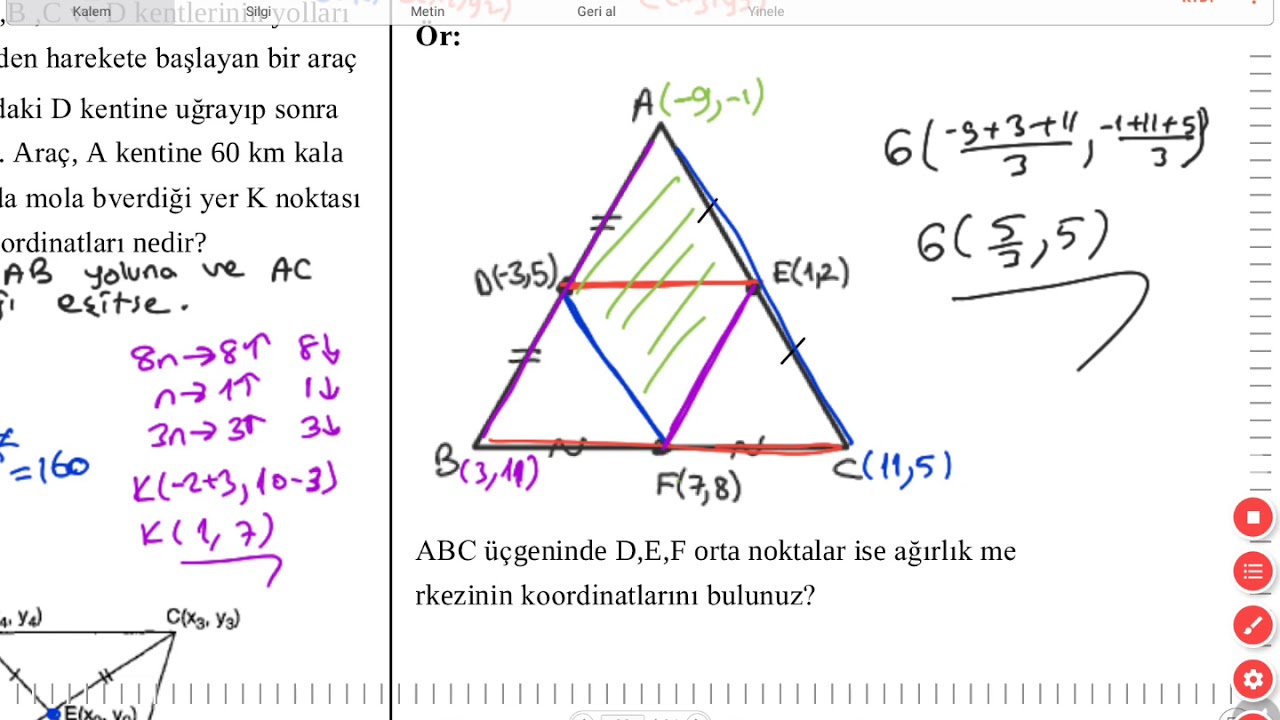 Noktanın Analitik İncelenmesi 3 (KENAN KARA)
