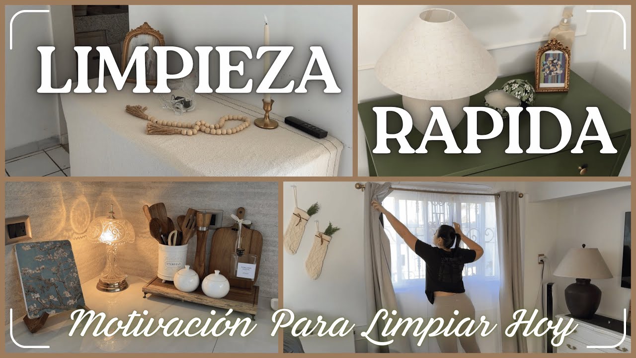 LIMPIEZA RÁPIDA DE TODA LA CASA 🧼 Motivación real: ¡Si yo puedo, tú puedes! ✨