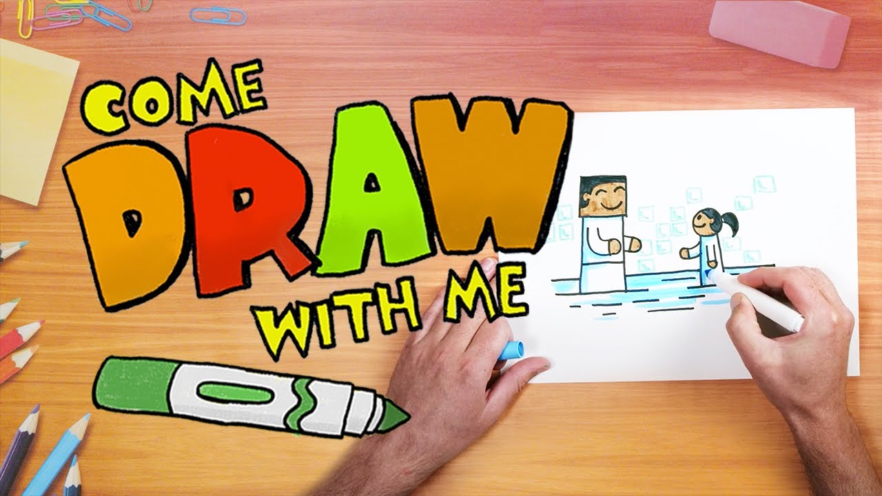 How to Draw a Child Being Baptized | Come Learn with Me