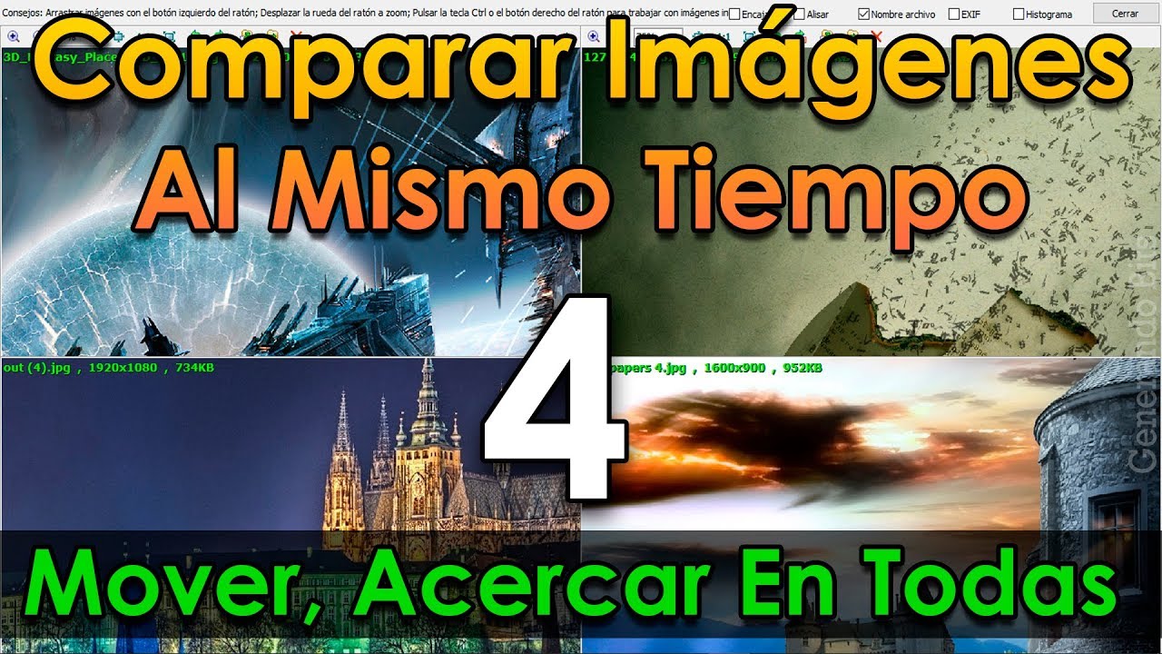 Comparar varias im&aacute;genes mover hacer zoom al mismo tiempo