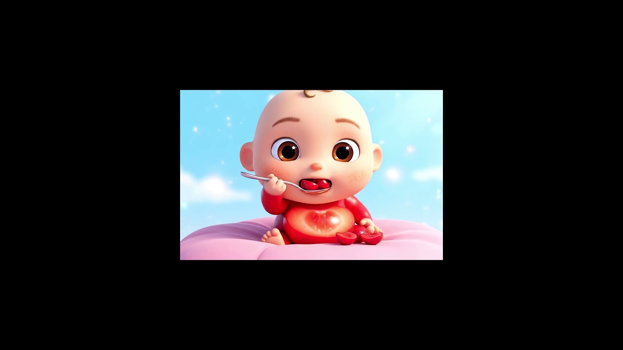 🍓 Cute Cherry Baby ASMR Eating Sounds 🥝 | Pixar-Style Animation | Relaxing Spoon Feeding ASMR