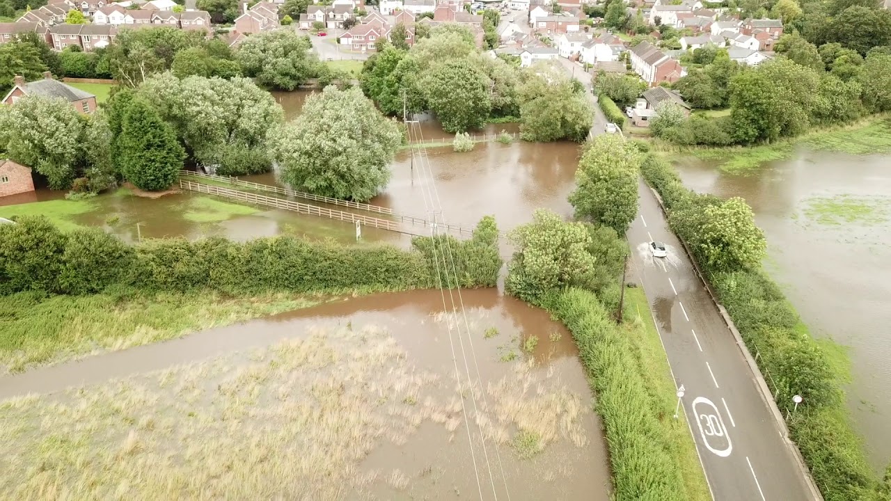 Floods around Croft hill/Croft Quarry Leicestershire - Drone Footage Leicester
