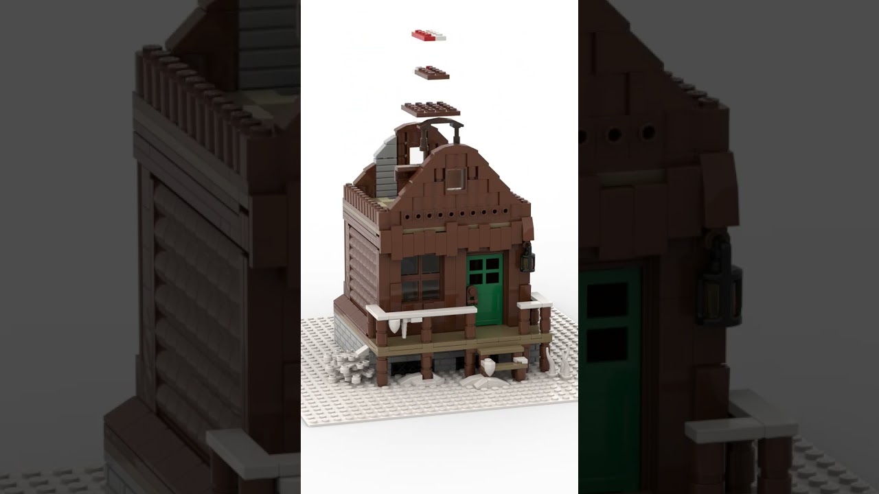Lego Winter Cabin MOC Animation