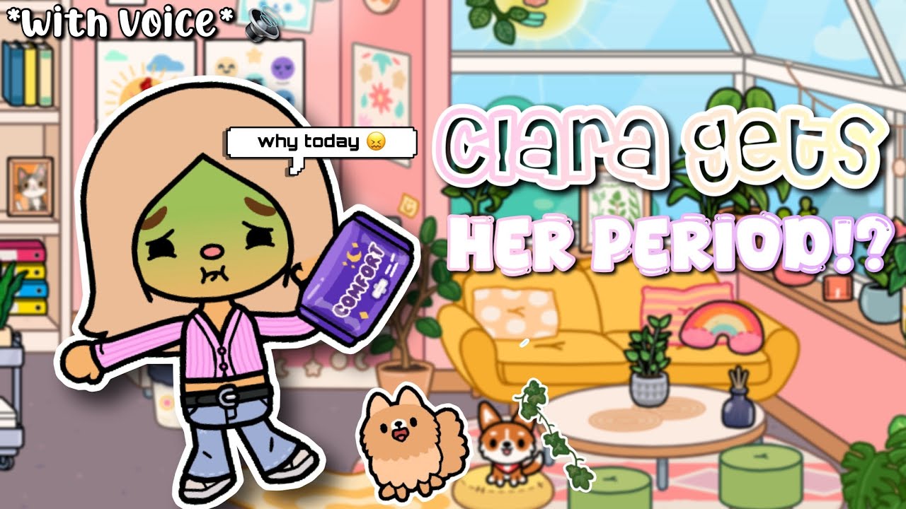 CLARA GETS HER PERIOD 🩸|| *WITH VOICE* 🎙|| Toca Boca TikTok Roleplay
