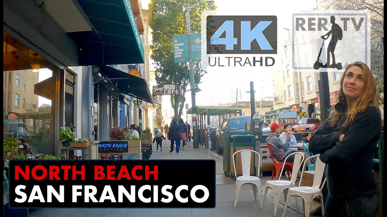 San Francisco 🇺🇸 | North Beach | 4K UHD - electric scooter No Talking Tour