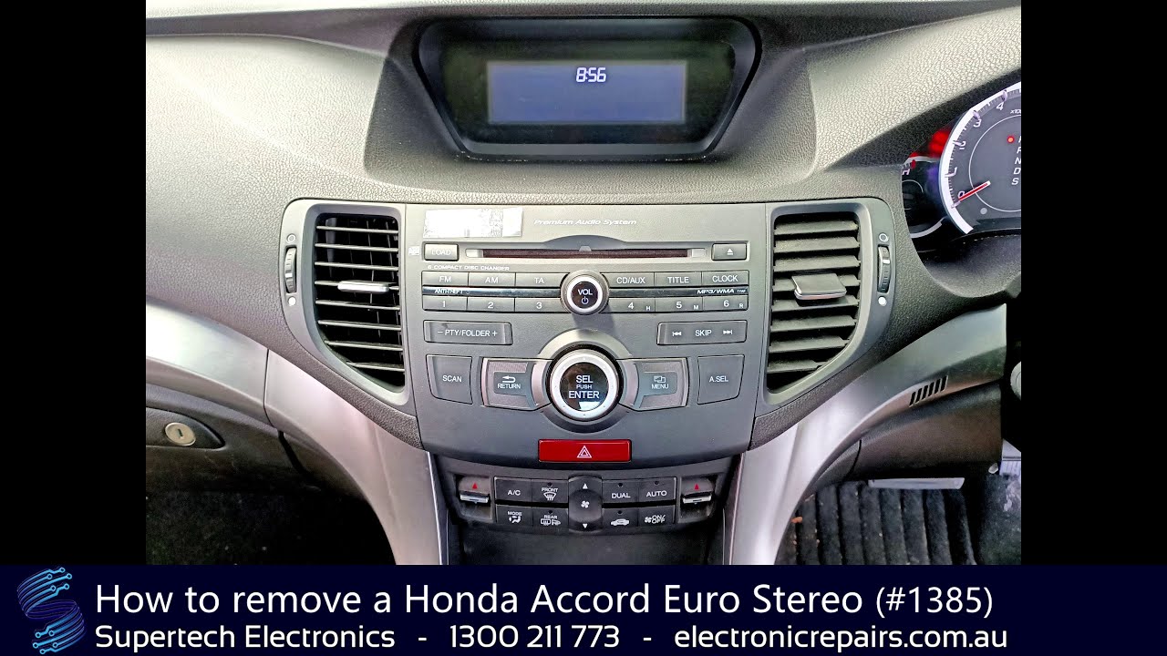 How to remove a Honda Accord Euro Stereo (#1385)