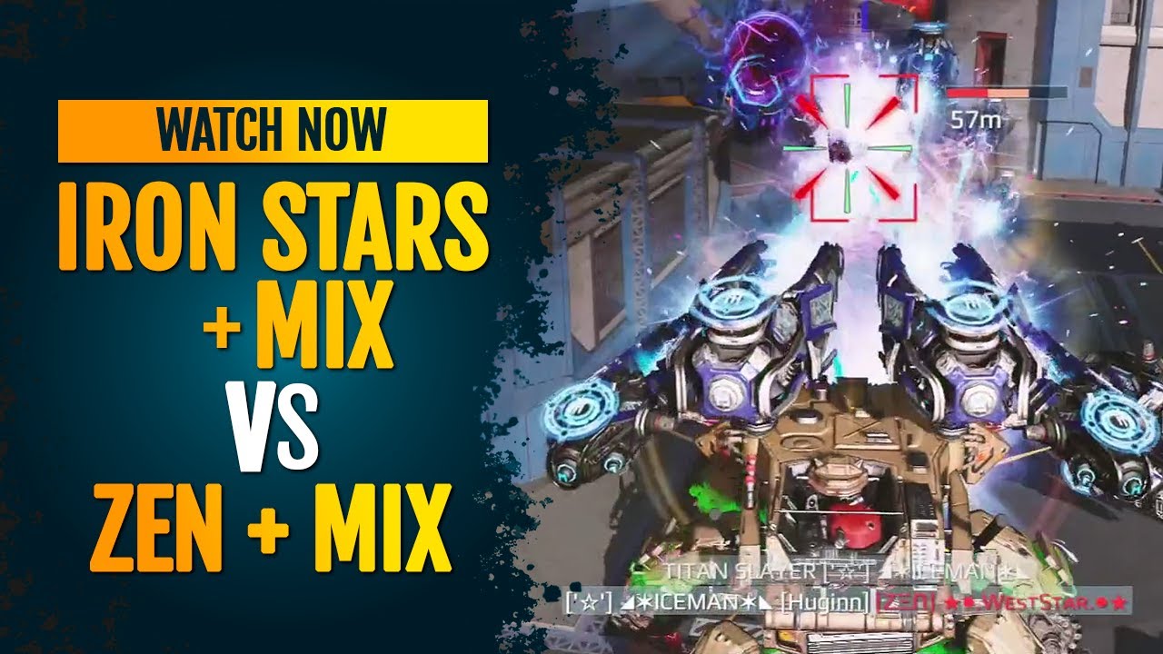 💪 Iron Stars + Mix vs Zen + Mix Clan Squad Battle : War Robots WR