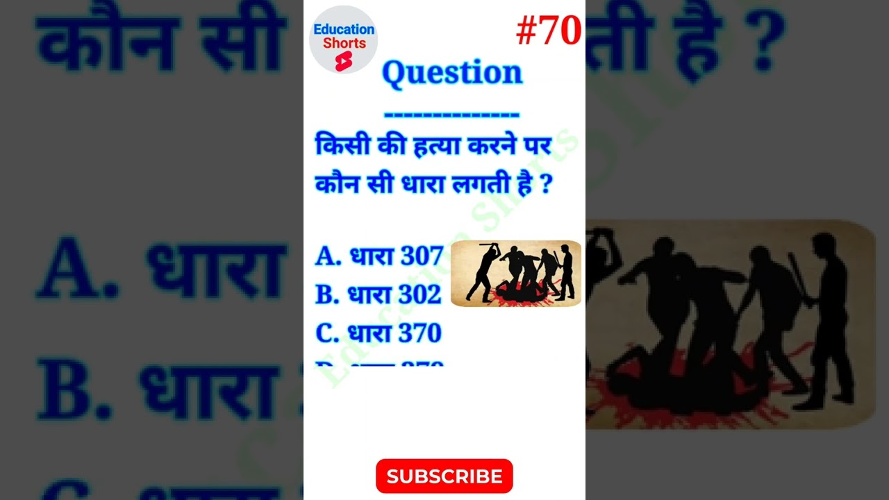Which section is applied for murdering someone? IPC | CRPC | Education Shorts | GK video | #ipc #murder