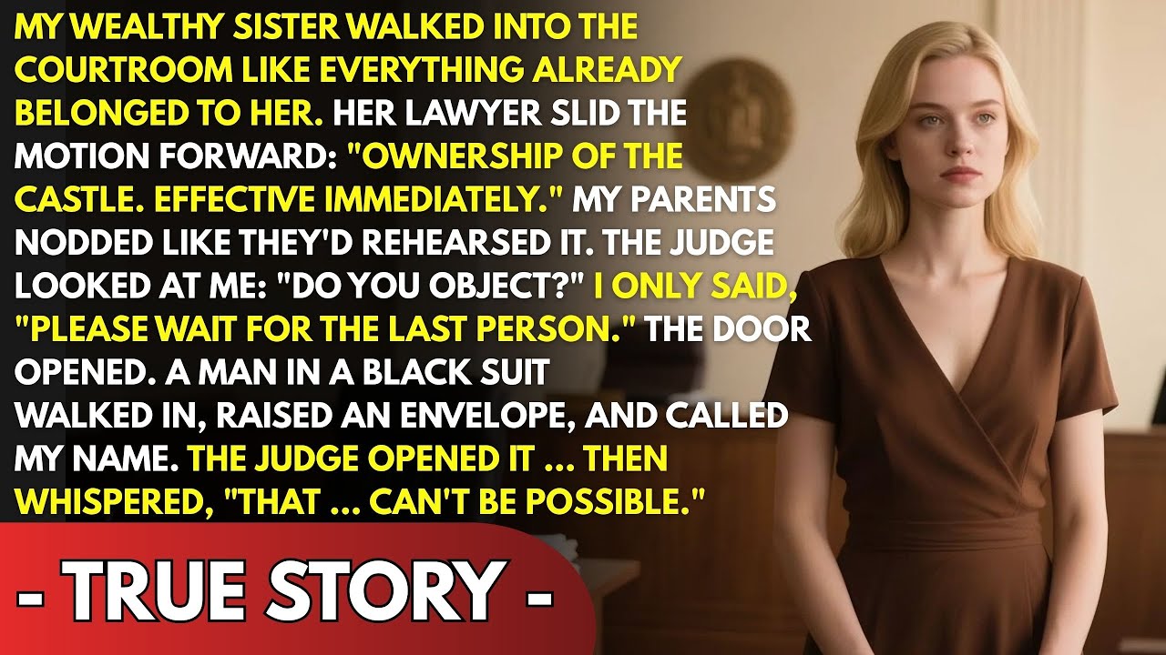 MY WEALTHY SISTER DEMANDED MY INHERITANCE IN COURT—THE MAN IN A BLACK SUIT WALKED IN—THE JUDGE FROZE