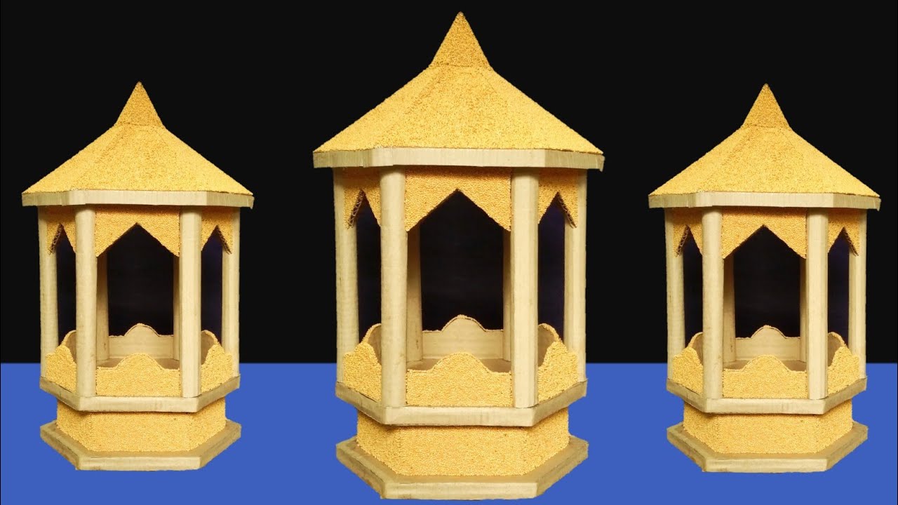 cardboard crafts ideas for home decor / temple design for home / cardboard Temple