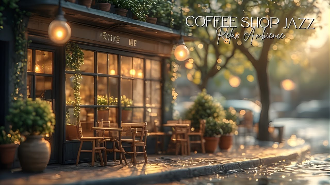 Relaxing Outdoor Coffee Shop Jazz 🍃 Soft Morning Cafe Music for Work, Study & Mindfulness