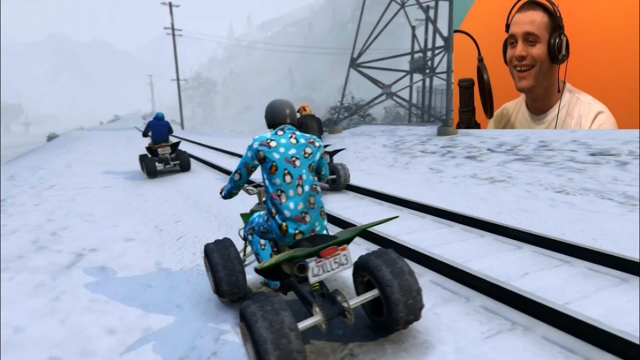 GTA V TRKAMO SE BICIKLAMA PO SNEGU!!! w/Mudja,Sasa, inSanee [Srpski Gameplay] ☆ SerbianGamesBL ☆