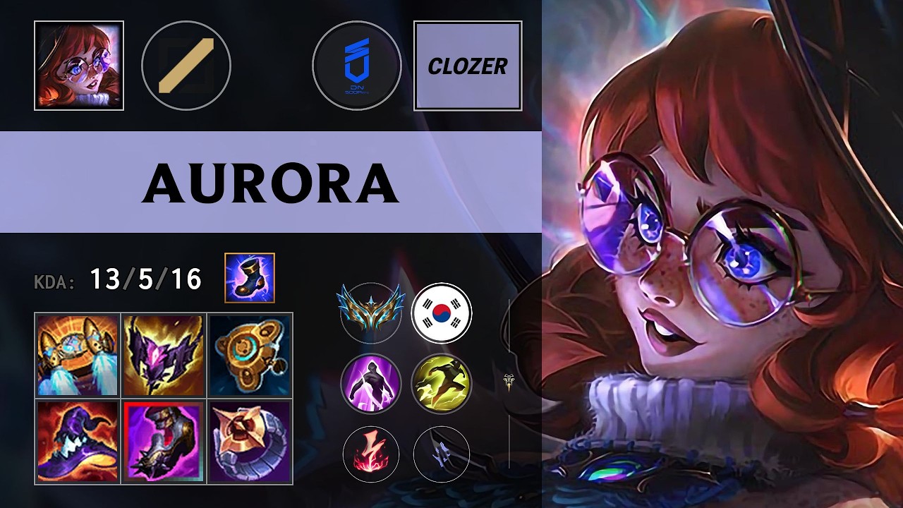 (DNS Clozer) Aurora Mid vs Pantheon - KR Challenger Patch 26.11