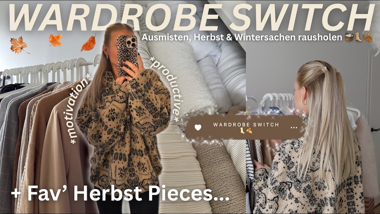 WARDROBE SWITCH 🧺🍂 | Herbstliche Kleiderschrank-Ausräumaktion & meine liebsten Herbst Pieces 👢🍁