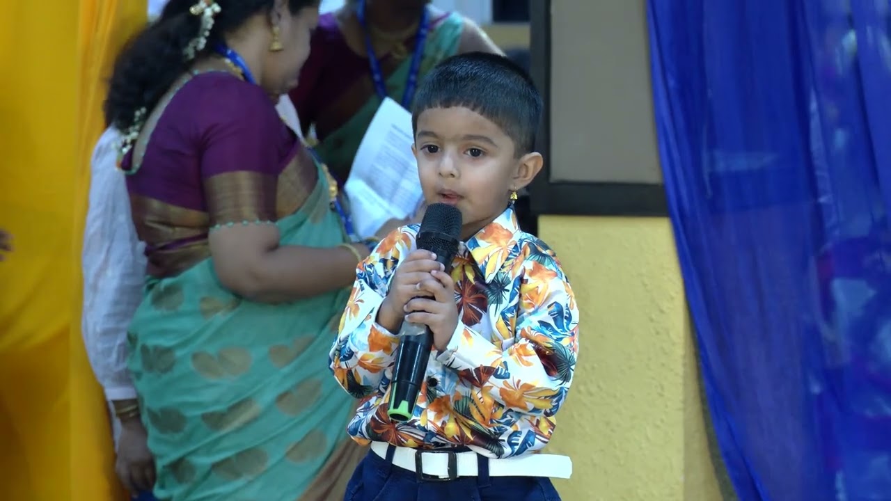 Annual Day 2025-26 Welcome speech by LKG student @New Little kingdom , Dasarahali main road ,Hebbala