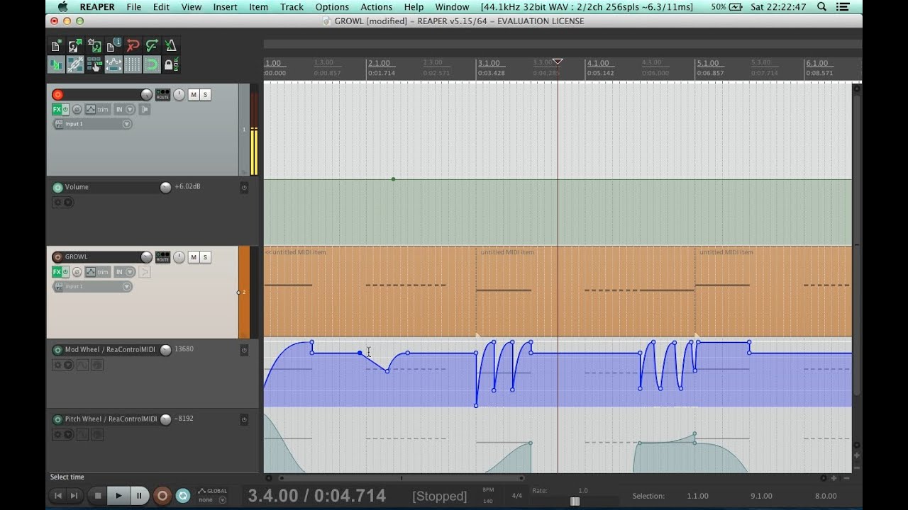 Tutorial Reaper: Automatizacion MIDI