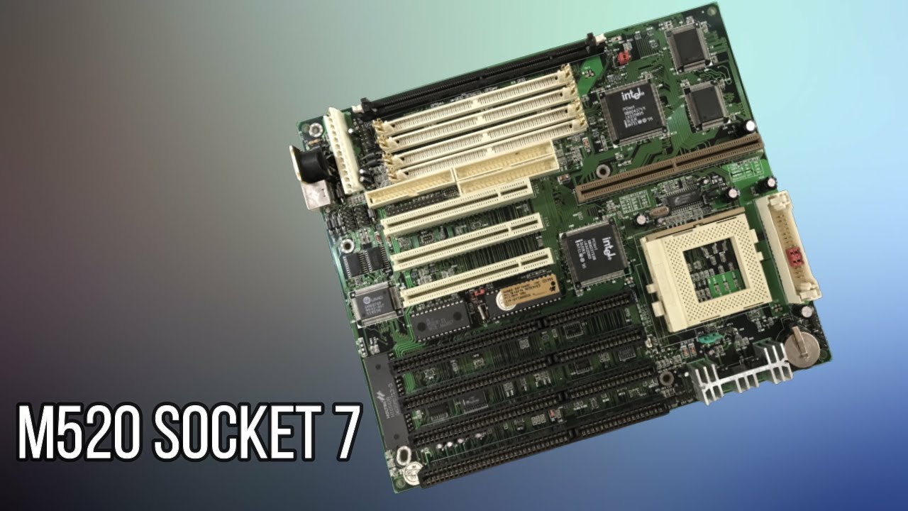 PC CHIPS M520 v1.8 Pentium Motherboard - первый запуск