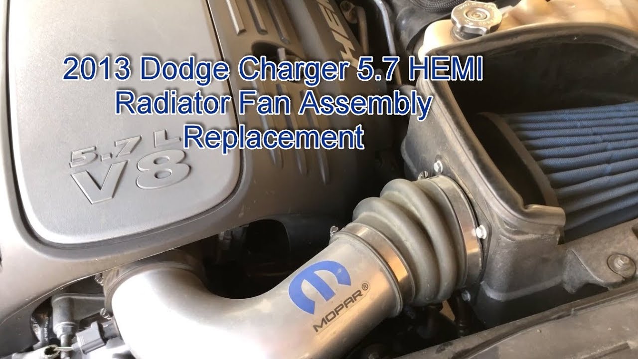 Замена вентилятора радиатора Dodge Charger 5.7 HEMI 2013 года