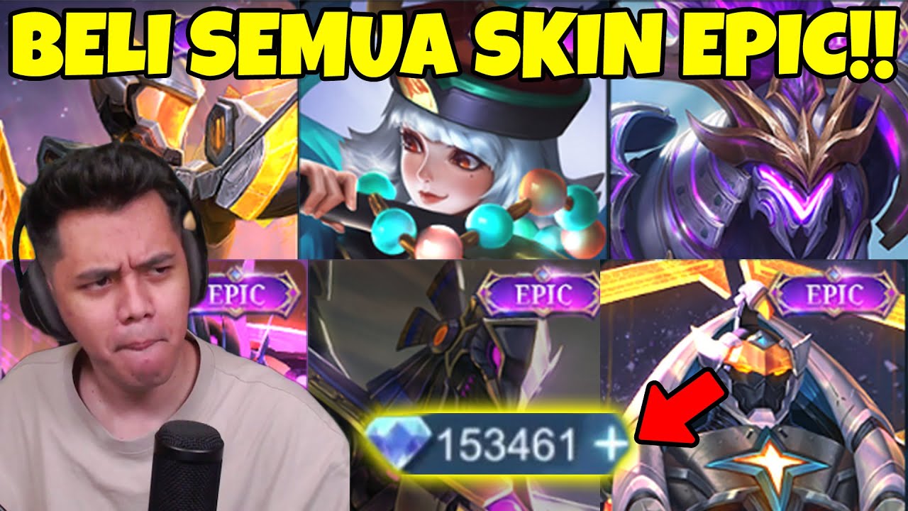 BAKAR 150 Ribu DIAMOND Buat Semua SKIN EPIC!! Kita Genapin 500 SKIN COY!! - Mobile Legends