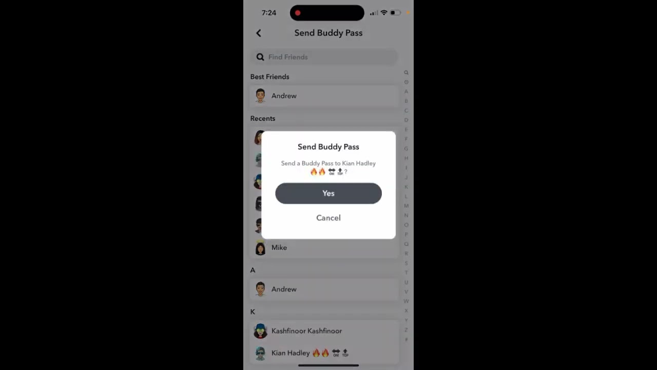 Не удалось отправить Buddy Pass в Snapchat. Что делать?