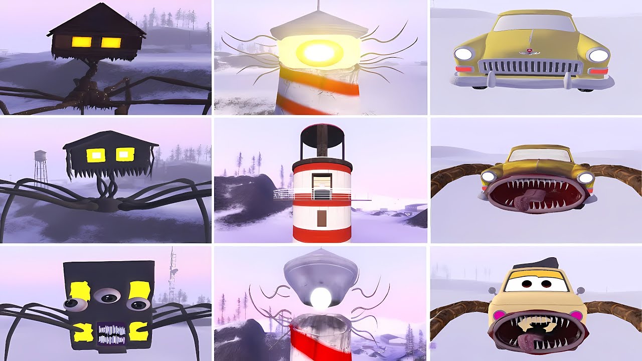 EVOLUTION OF MONSTERS: THOMAS TRAIN,BUS EATER,CHOO CHOO CHARLES,LIGHTHOUSE,THOMAS AND FRIENDS (GMOD)