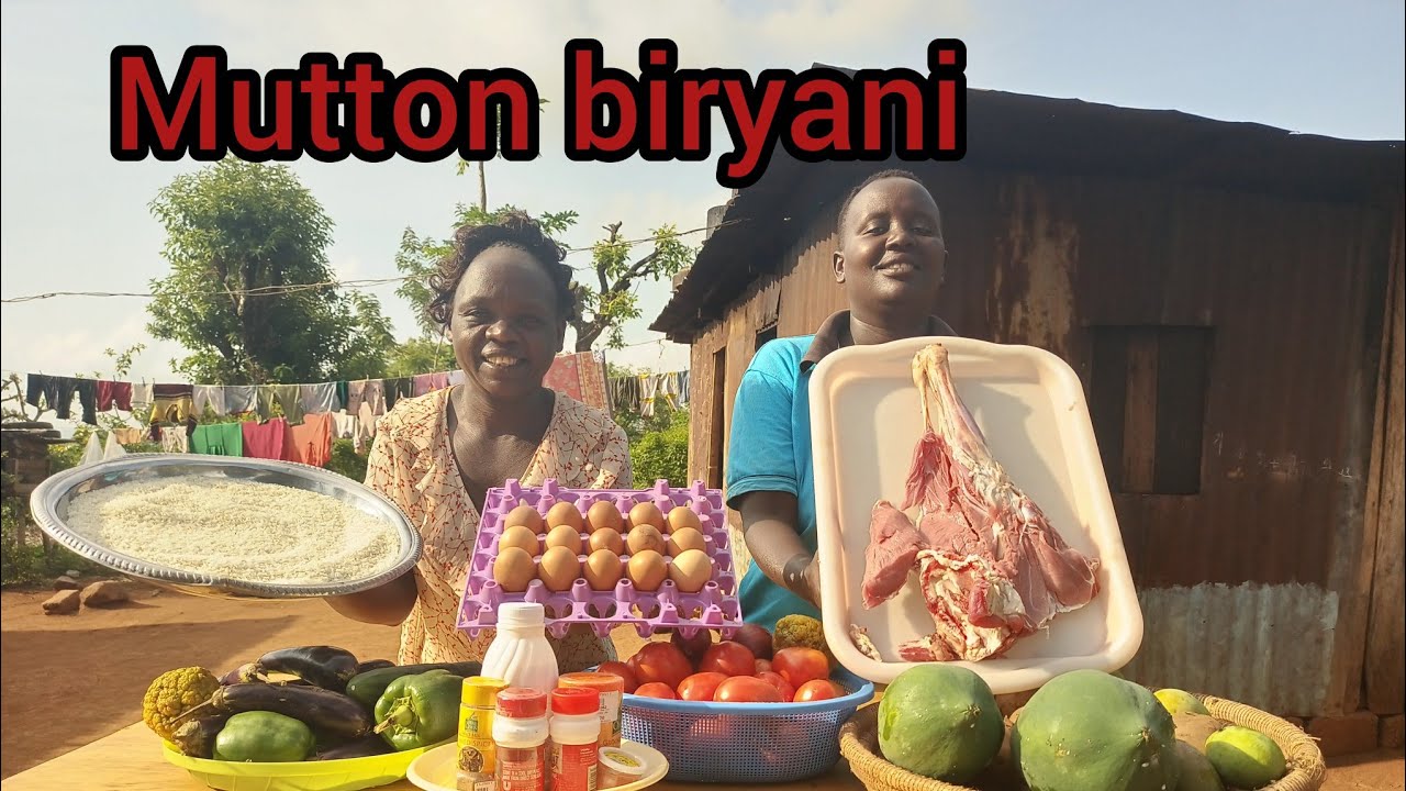 Mutton biryani feast, cooked the Africa 🌍 village way,pure family  joy and peaceful living 