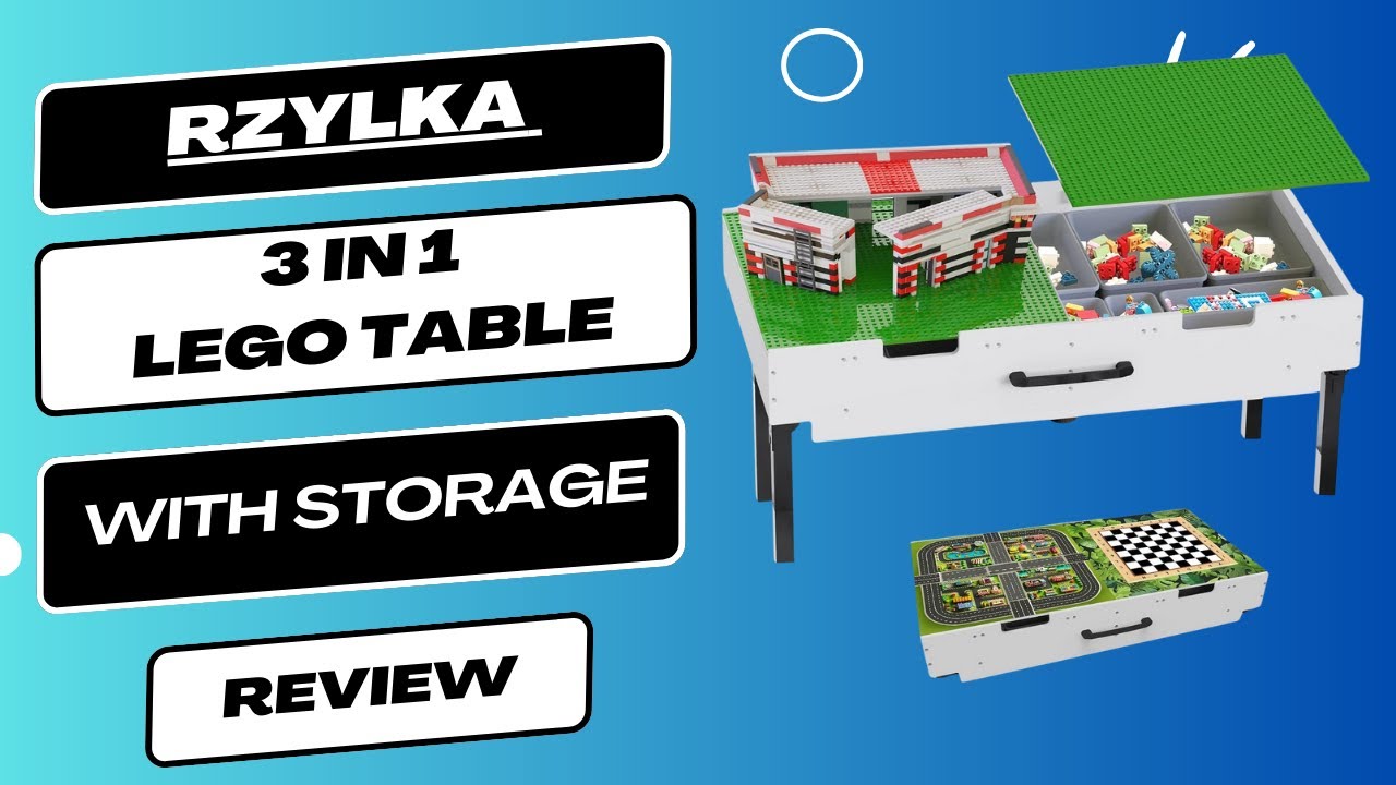 RZYLKA 3 in 1 Lego Table with Storage Review | Perfect Toddler Activity Table