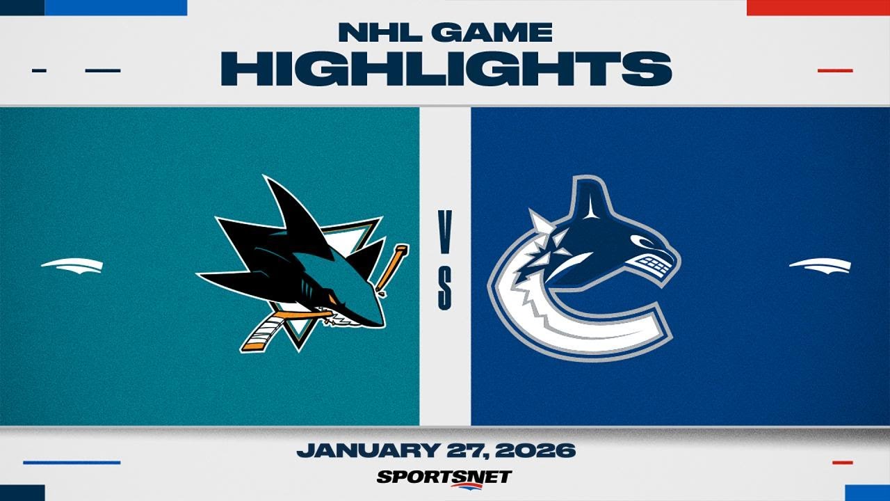 NHL Highlights | Sharks vs. Canucks - January 27, 2026