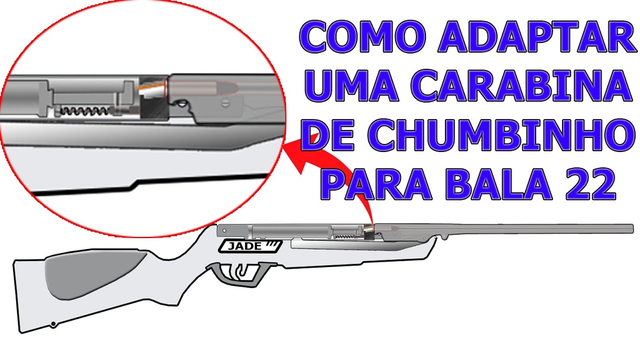 COMO ADAPTAR UMA CARABINA DE CHUMBINHO PARA BALA  22