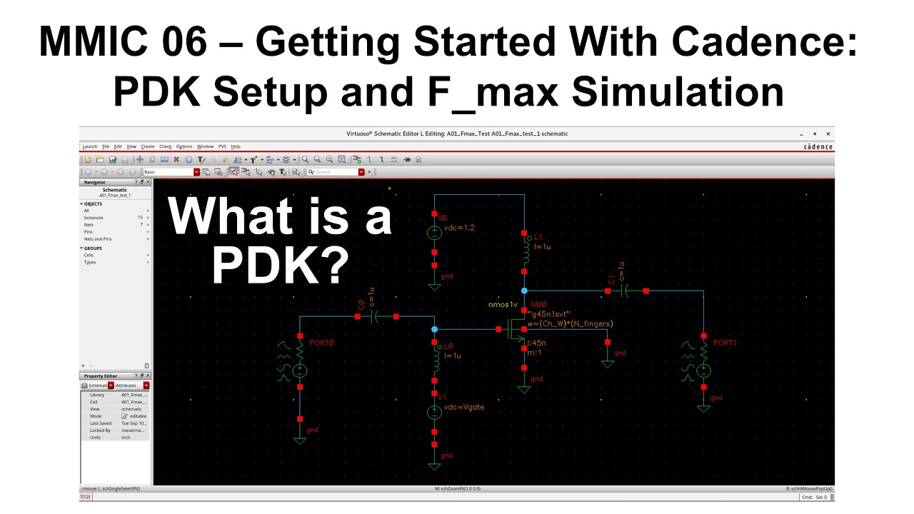 Getting started with Cadence - PDK Setup and F_max simulation | MMIC 06