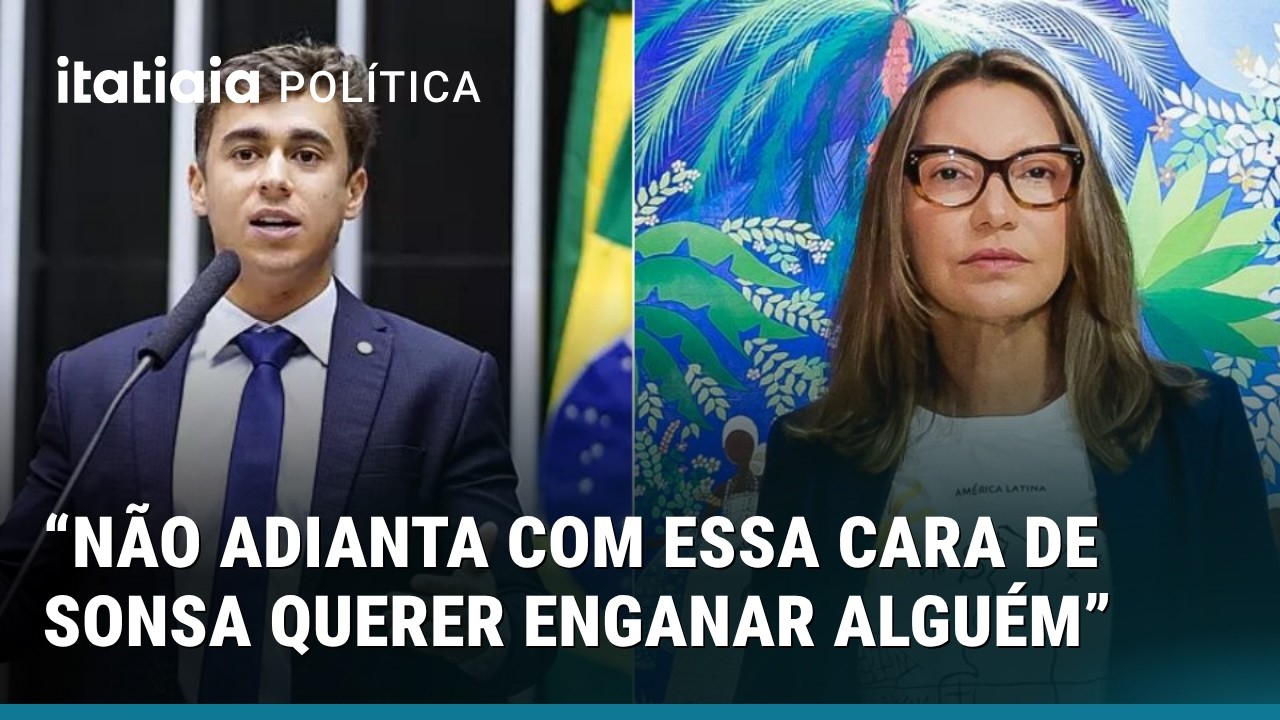 NIKOLAS FERREIRA REBATE INDIRETAS DE JANJA E CHAMA PRIMEIRA-DAMA DE 'SONSA'