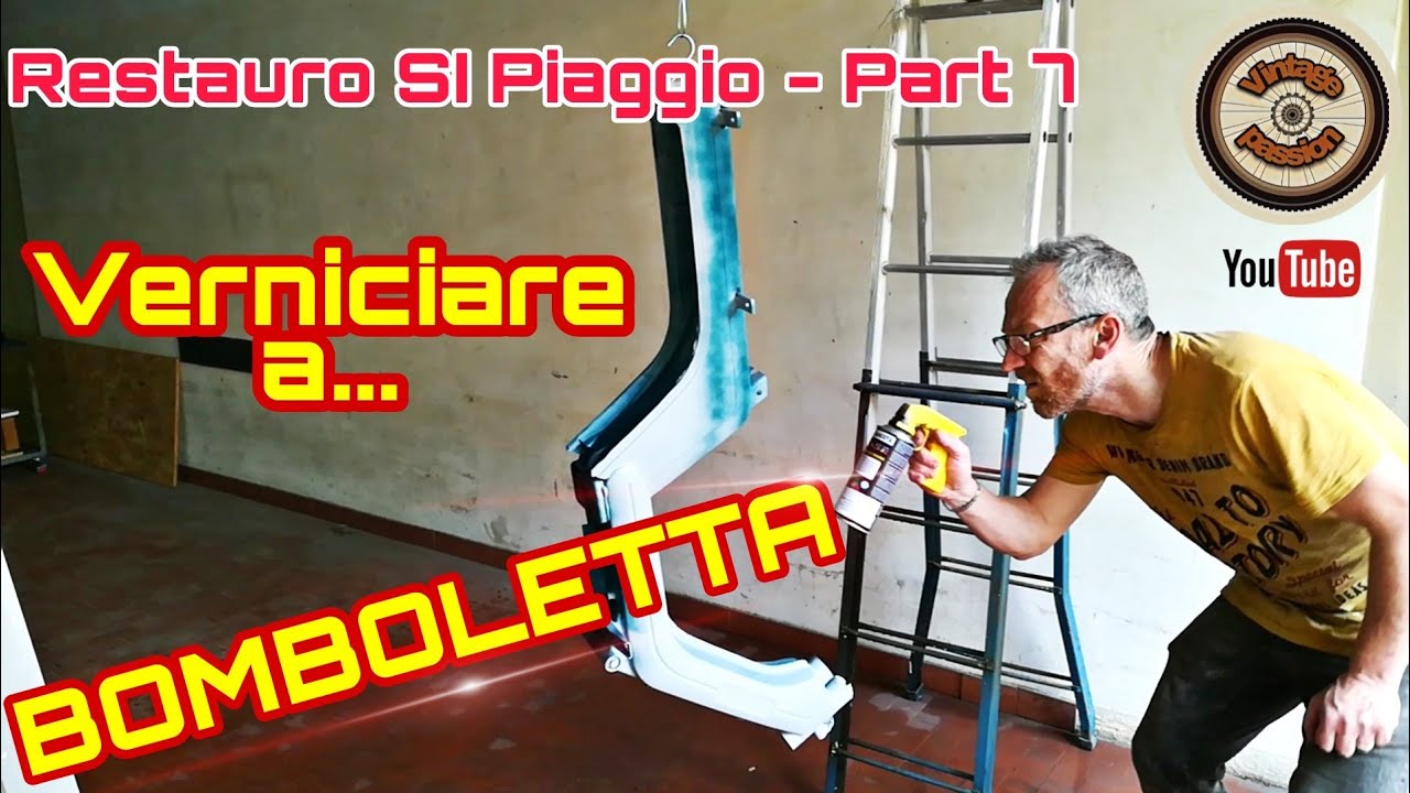 Restauro Totale SI Piaggio -Part 7- Verniciatura telaio a bomboletta