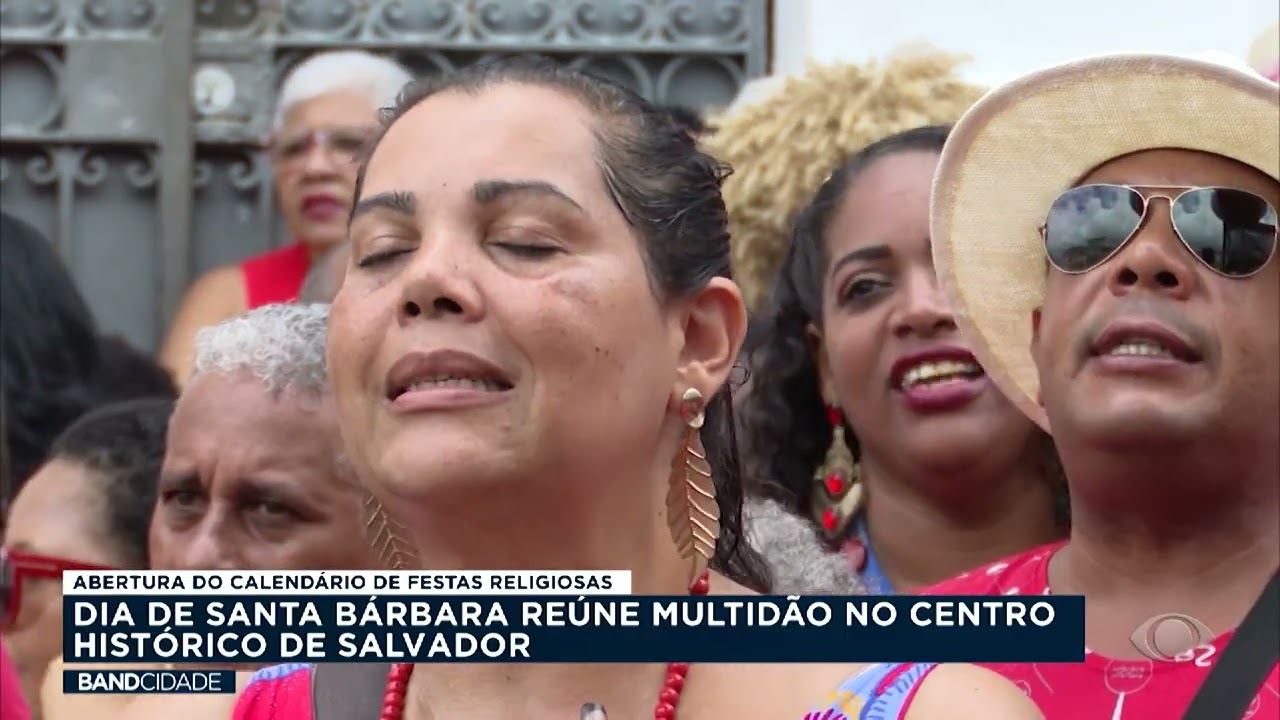 Festa de Santa Bárbara reúne uma multidão no Centro Histórico de Salvador - Band Cidade