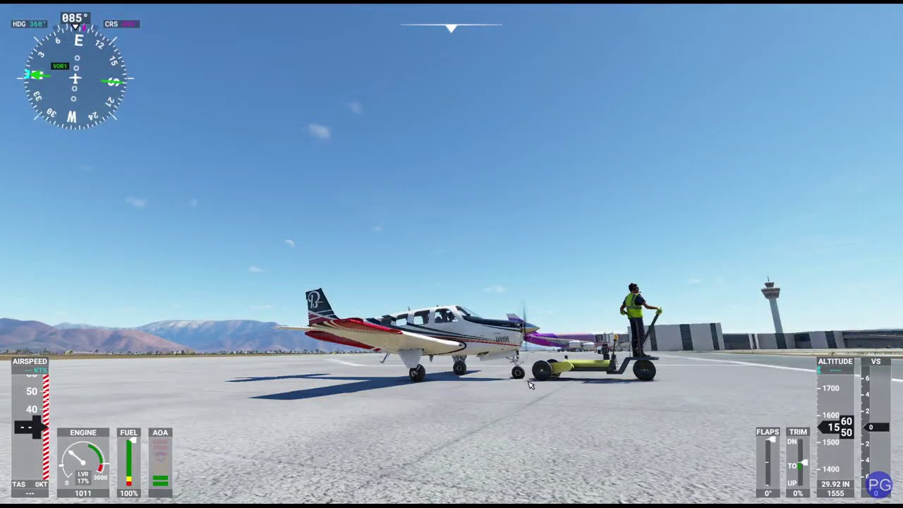 Flying the Textron G36 Bonanza in Microsoft Flight Simulator