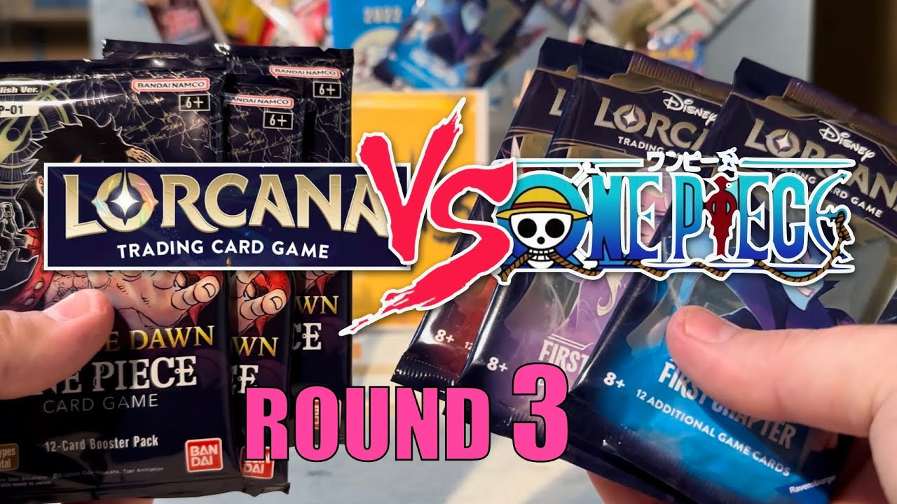 Disney Lorcana The First Chapter Vs One Piece OP-01 Romance Dawn Pack battle Round 3.