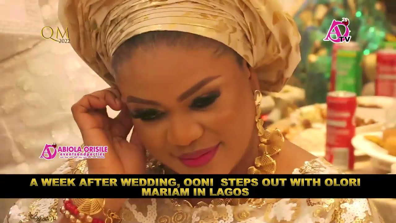 A week after Wedding , Ooni Steps Out with his New Wife, Olori Mariam Ogunwusi in Lagos