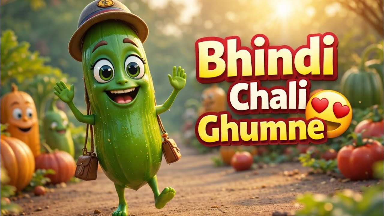 Bhindi Chali Ghumne 😍 | Funny Vegetable Story | Kids Cartoon Rhymes