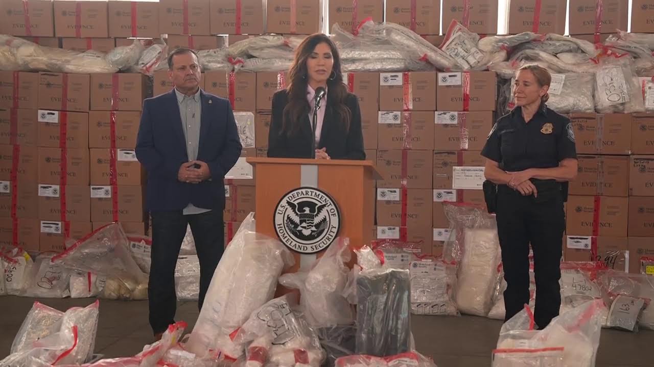 Secretary Kristi Noem provides an update on border security and drug seizure efforts.