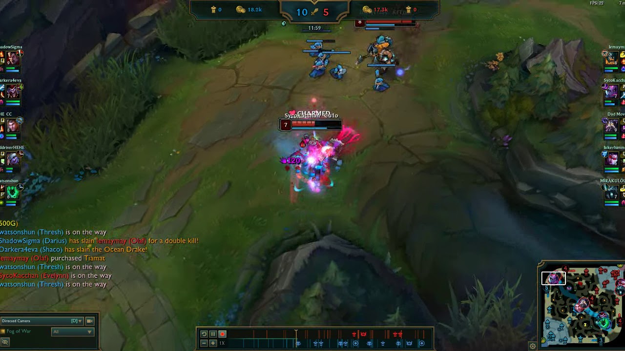 A 2v1 Darius with hail of blades outplay