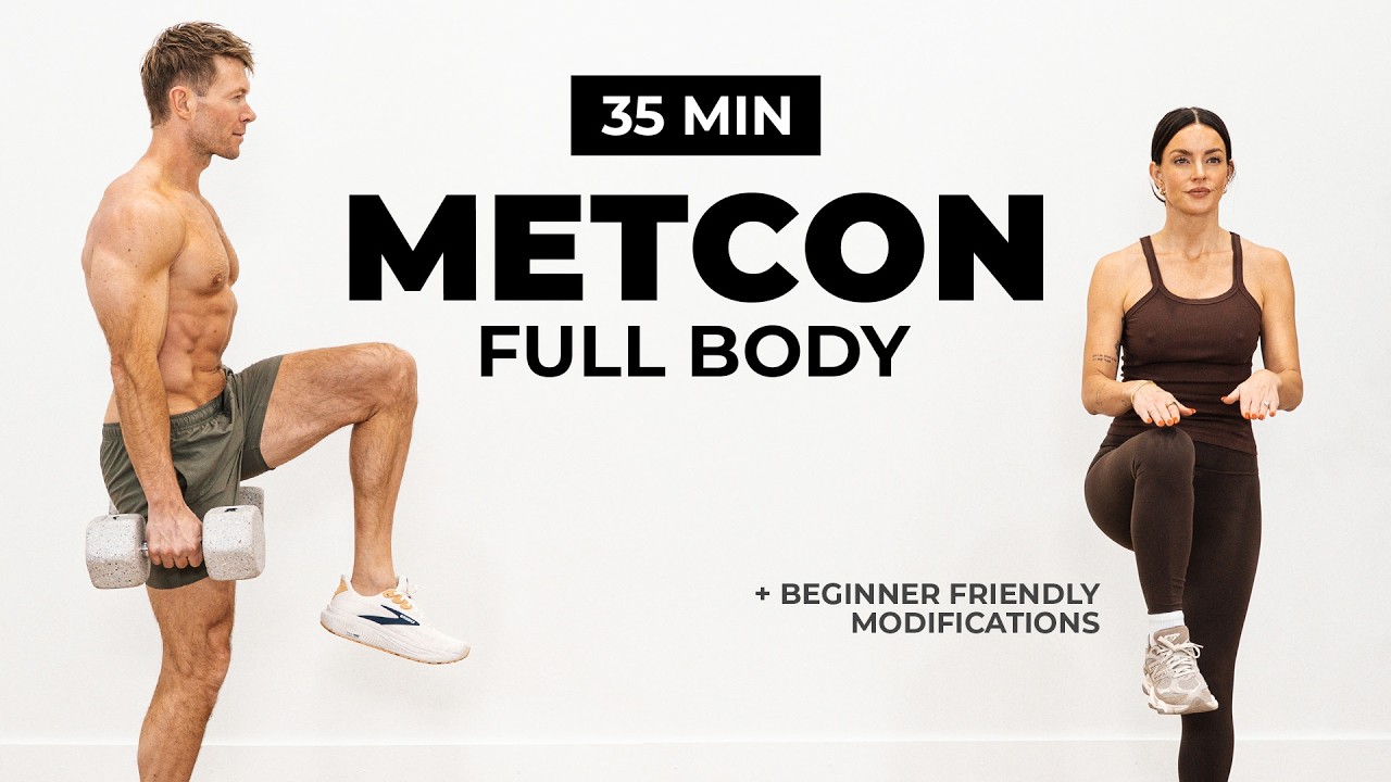 35 Min Full Body METCON | Dumbbell Strength + Fat Burning HIIT Workout