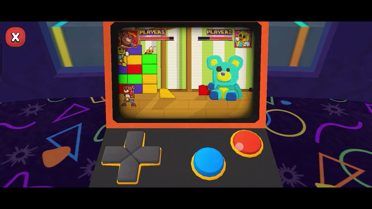 Aku bermain ke arcade di super bear adventure 