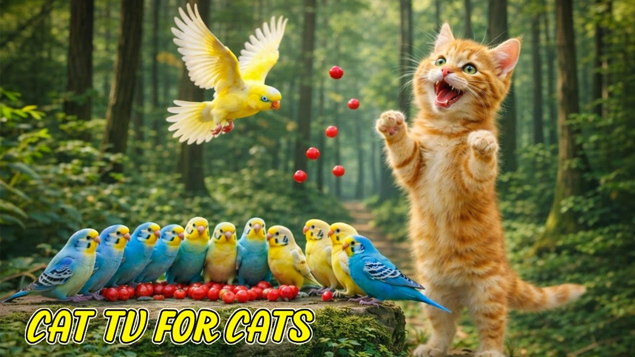 Cat TV & Dog TV 🐾 | Birds and Squirrels Up Close | Fun Cat Games in 4K HDR