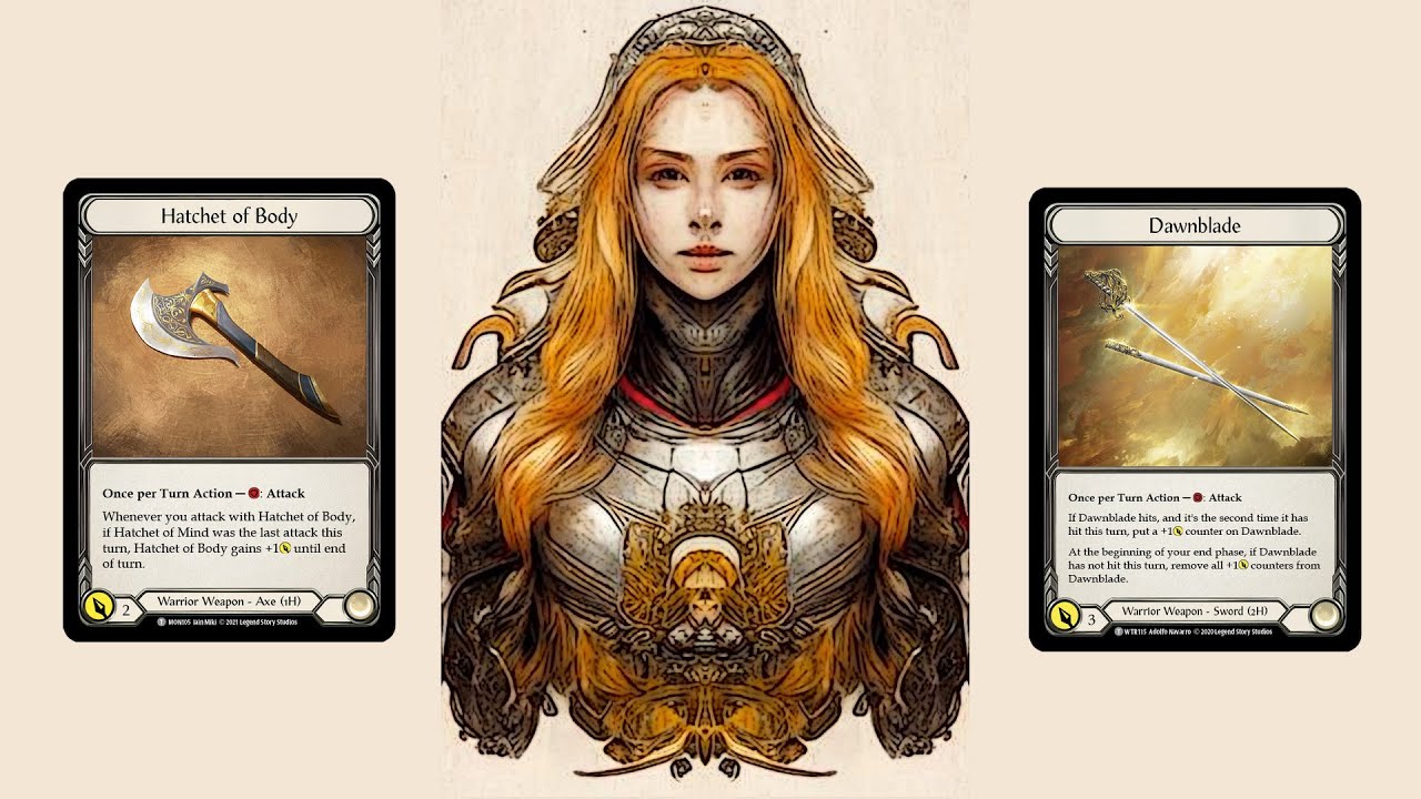 Axe Dorinthea vs Dawnblade Dorinthea (Flesh and Blood Classic Constructed with @Peranine )