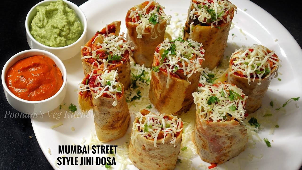 Mumbai Famous Street Style Jini Dosa - Cheese Masala Burst Dosa | How to make Jini Dosa at Home