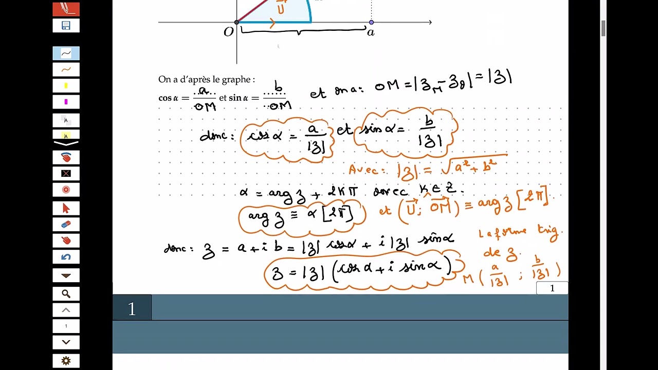 la forme trigonométrique les 4 cas possibles -cercle trigonométrique  [Cours complet ][ 2 bac ]