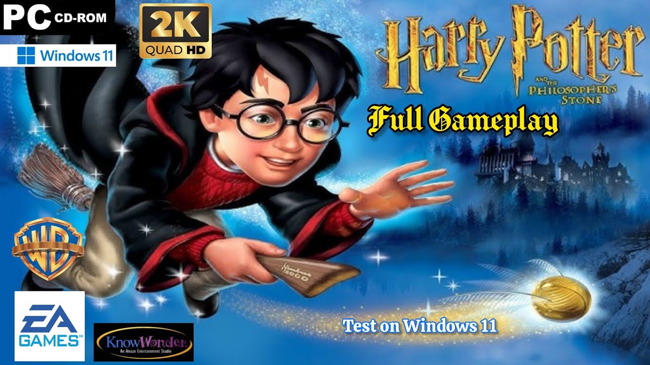 Геймплей игры Harry Potter And The Philosophy Stone (2001) на ПК [тест Windows 11] - 2K60fps
