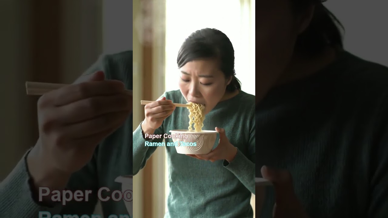 Paper Cooking Ramen and Tacos