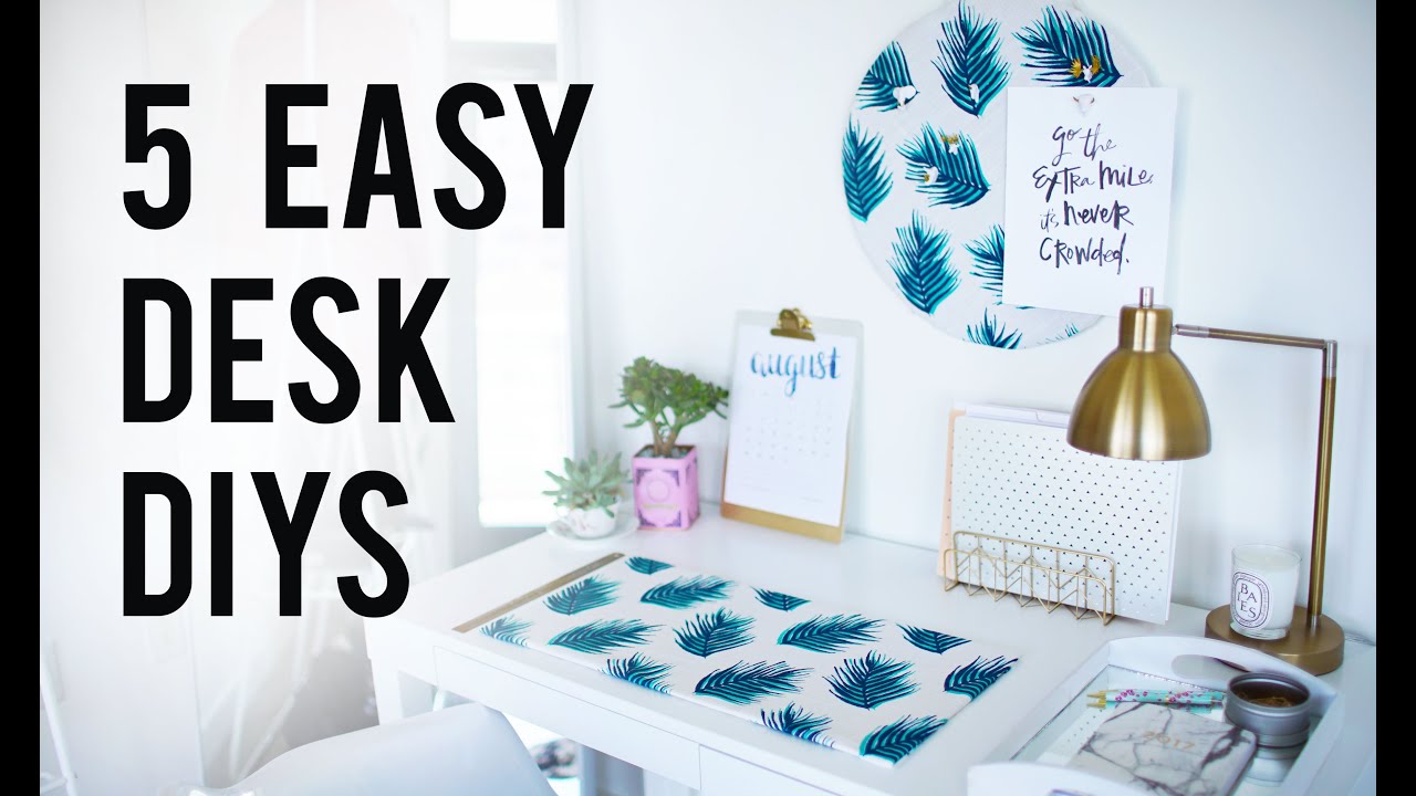 5 EASY DIY Desk Decor & Organization Ideas | ANN LE