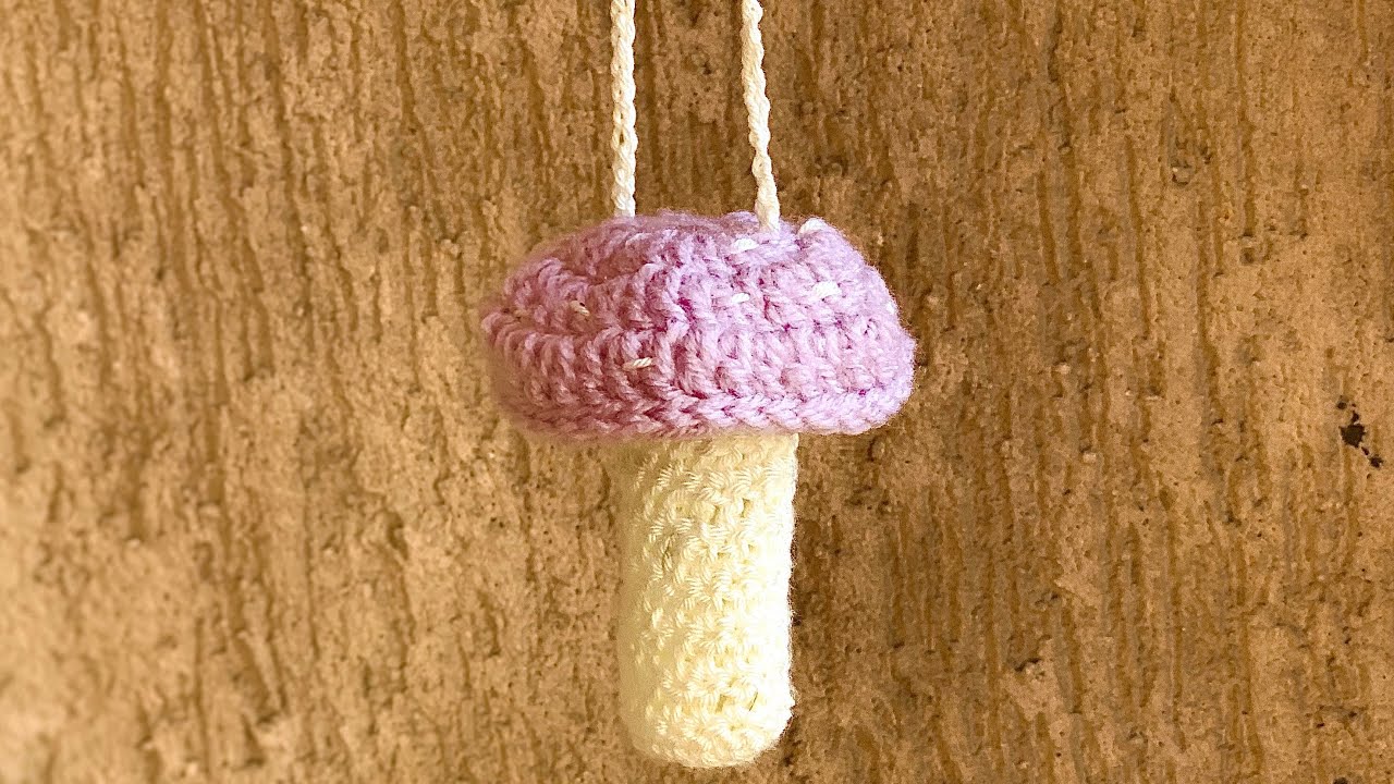 تعليقة فطر كروشيه 🍄|crochet mushroom holder