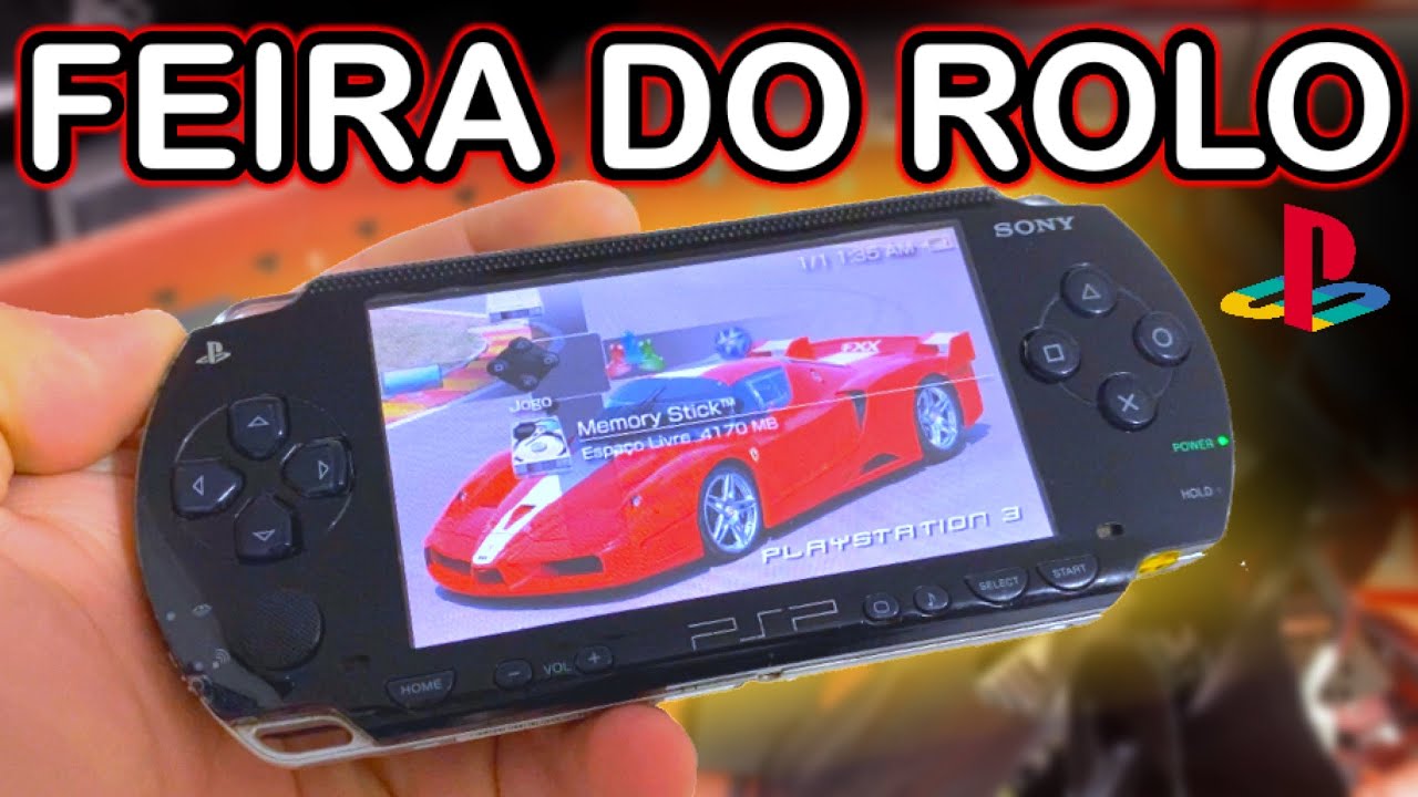 PSP DESBLOQUEADO PEGUEI na TROCA na FEIRA DO ROLO / CAÇADA GAMER